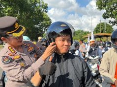 Aksi Humanis Polda Kepri di May Day 2026, 200 Helm Dibagikan ke Buruh